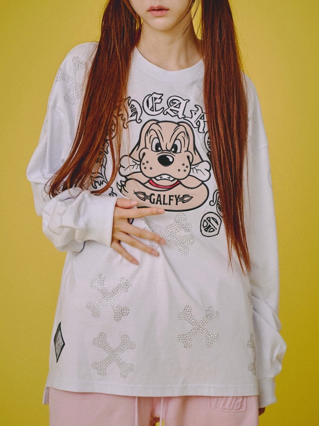 【GALFY】ピカピカ骨骨ロンTee