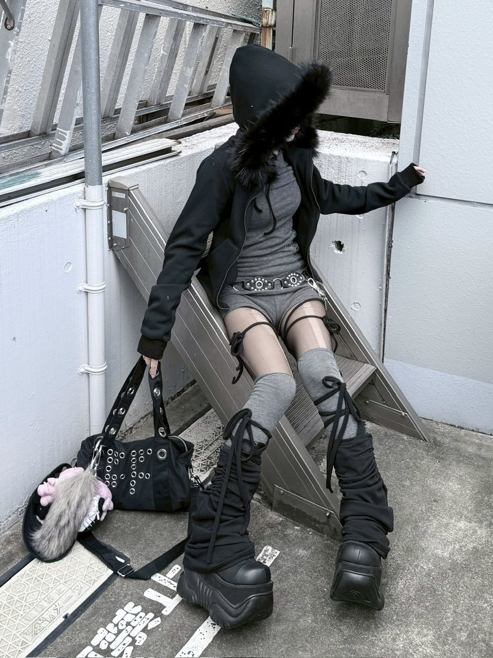 受注制【nmtc +】cross off shoulder long sleeve / 【エヌエムティーシープラス】クロスオフショルダー長袖Tシャツ (3color)