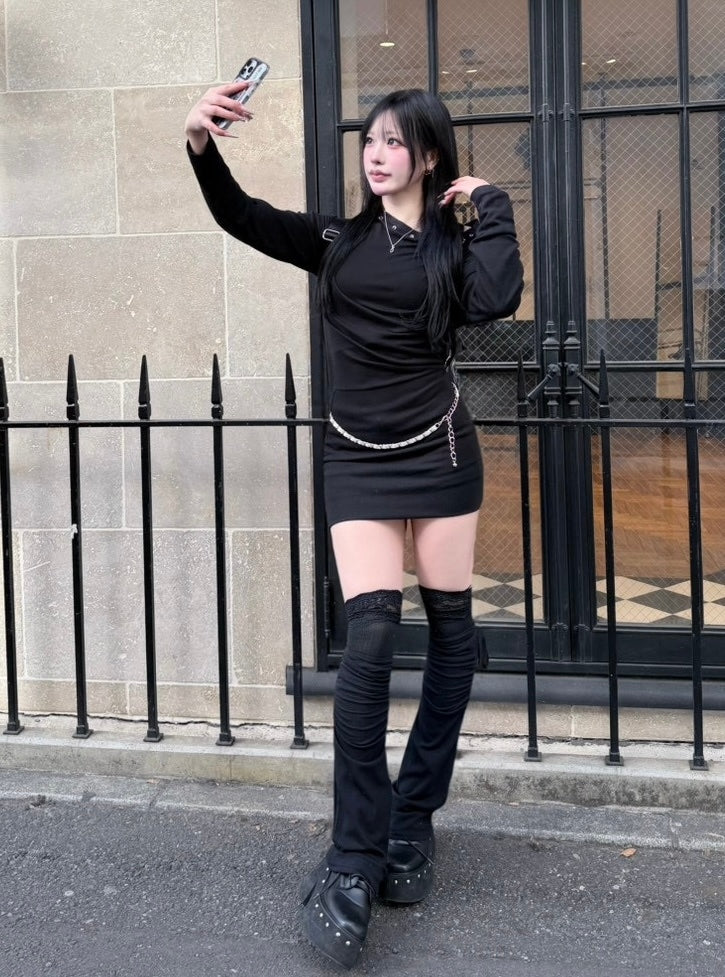 受注制【nmtc +】eyelet onepiece / 【エヌエムティーシープラス】アイレットワンピース (2color)