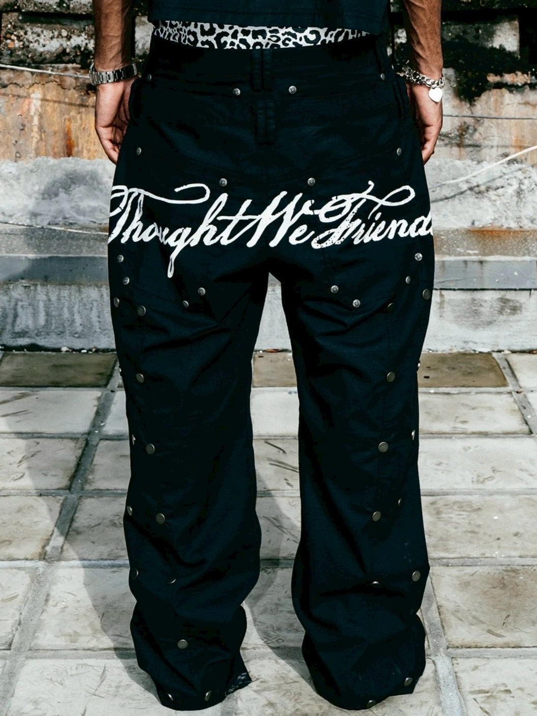 【Thought We Friends】Gideon Baggy Denims with Embroidery & Studs
