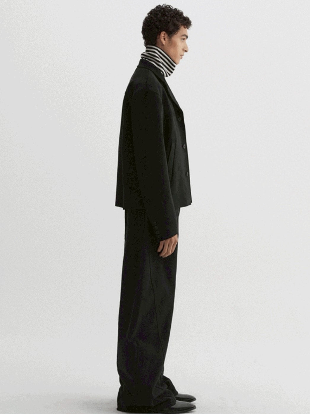 【DNSR】Textured Stripe Turtleneck Long Sleeve