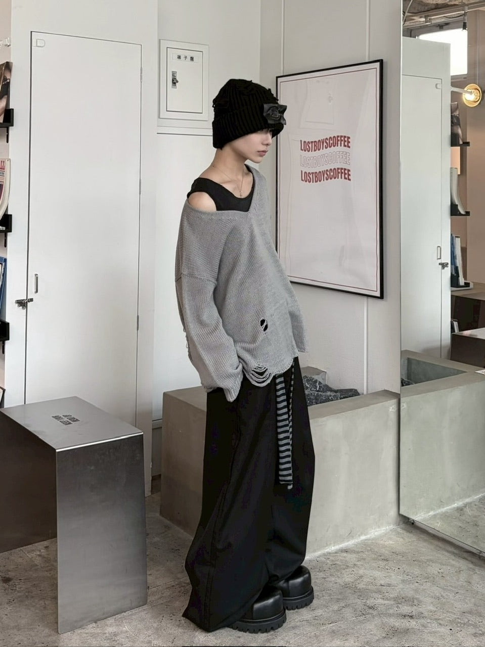 国際配送【LUV CODE】stripe scarf