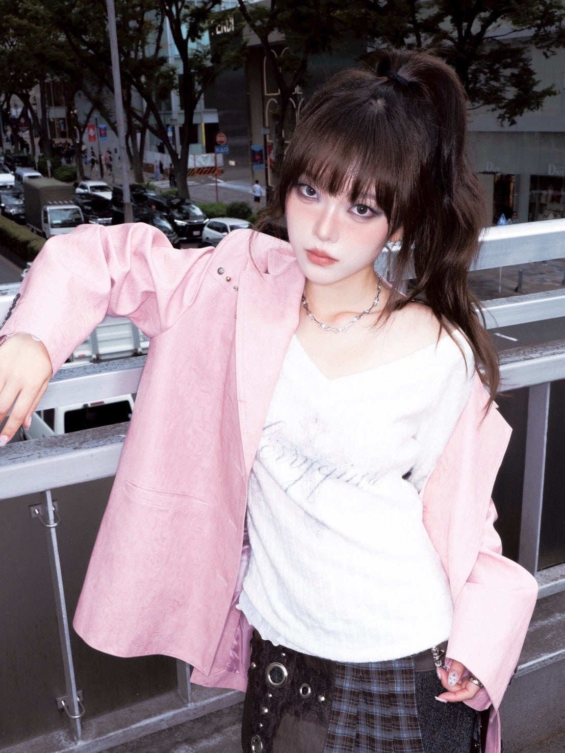 1/2 20:00発売【CHERRYQUIRI】stud leather jacket