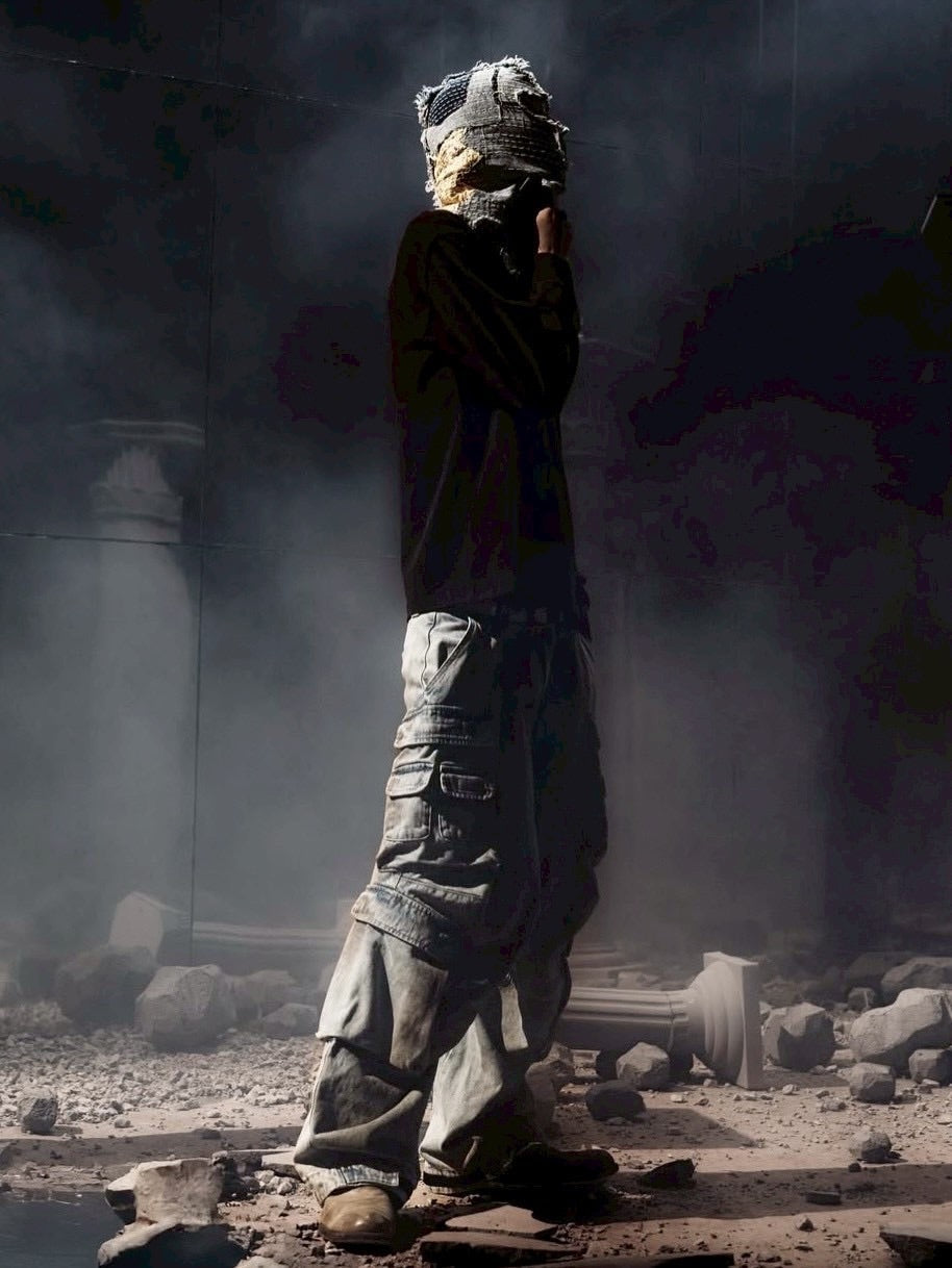 【The Boy Has No Patience】Adjustable Multi-Pocket Wiping Overalls / 【ザボーイハズノーペーシェンス】マルチポケットデニムパンツ