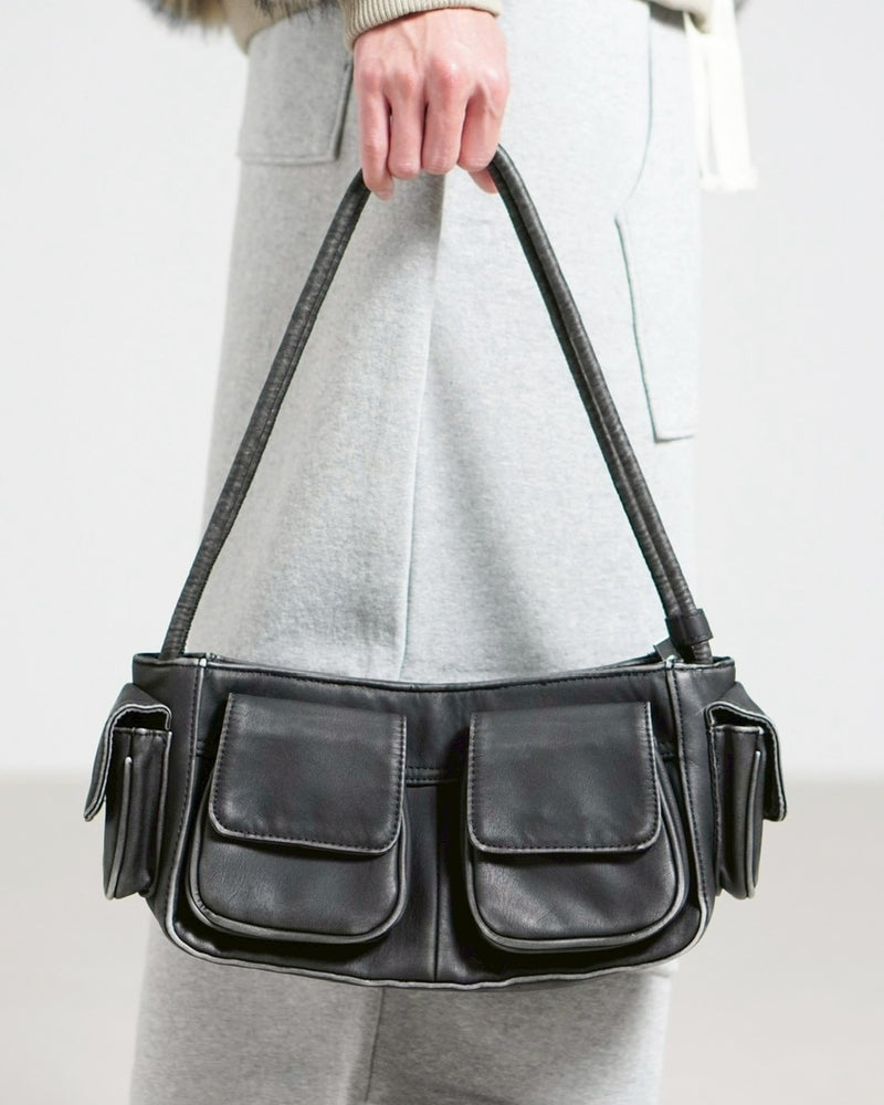 受注制【Chikashitsu +】vintage wash non-leather hand bag / 【チカシツプラス】ヴィンテージウォッシュノンレザーハンドバッグ