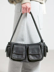 受注制【Chikashitsu +】vintage wash non-leather hand bag / 【チカシツプラス】ヴィンテージウォッシュノンレザーハンドバッグ