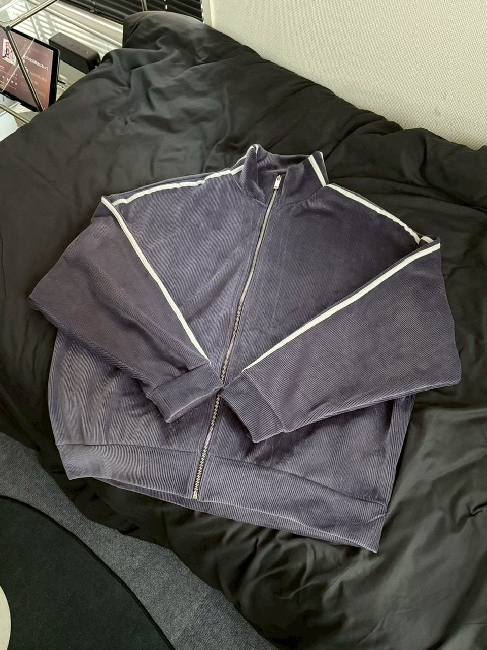 受注制【LUV CODE】velours track jacket (3color)