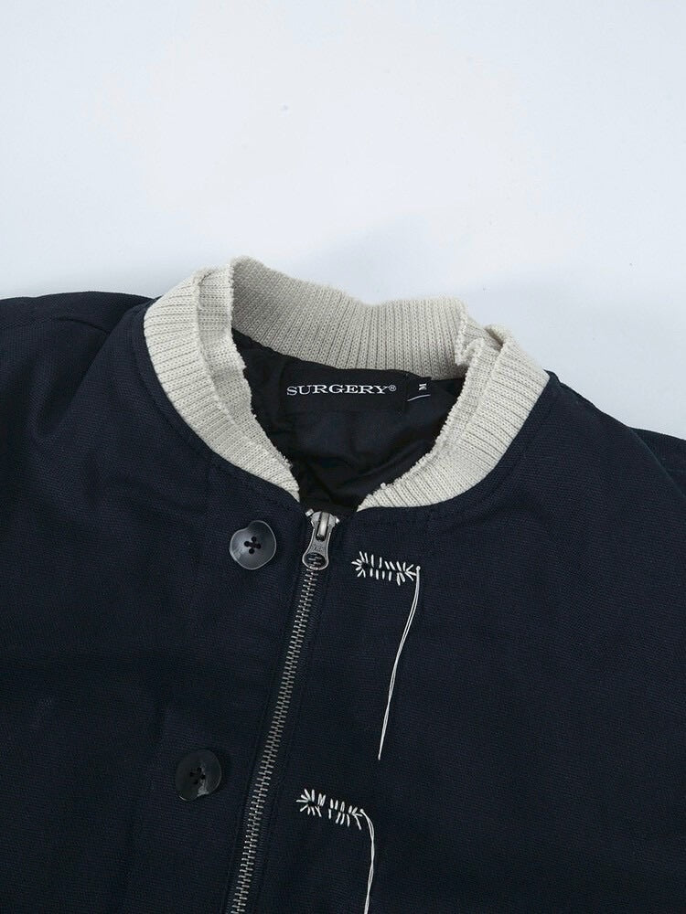【SURGERY】surgery Scarline varsity jacket