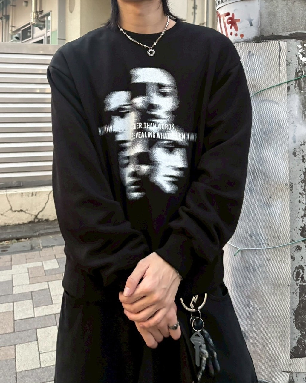 受注制【nmtc +】face sweat shirts / 【エヌエムティーシープラス】フェイススウェットシャツ (2color)
