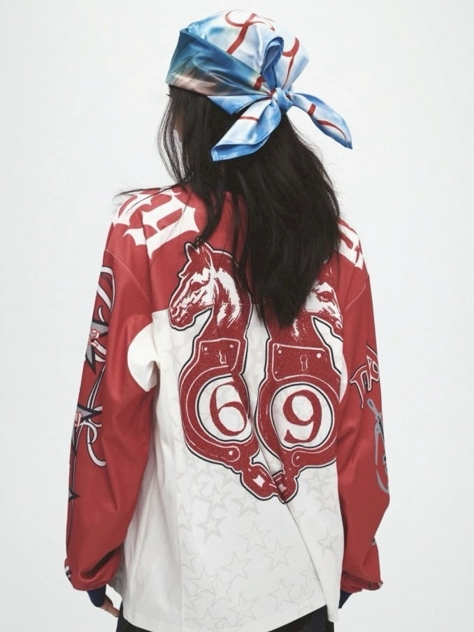 【DND4DES】The Virgin'S Thorn-Crowned Headscarf /【ディーエヌディーフォーデス】グラフィックデザインスカーフ