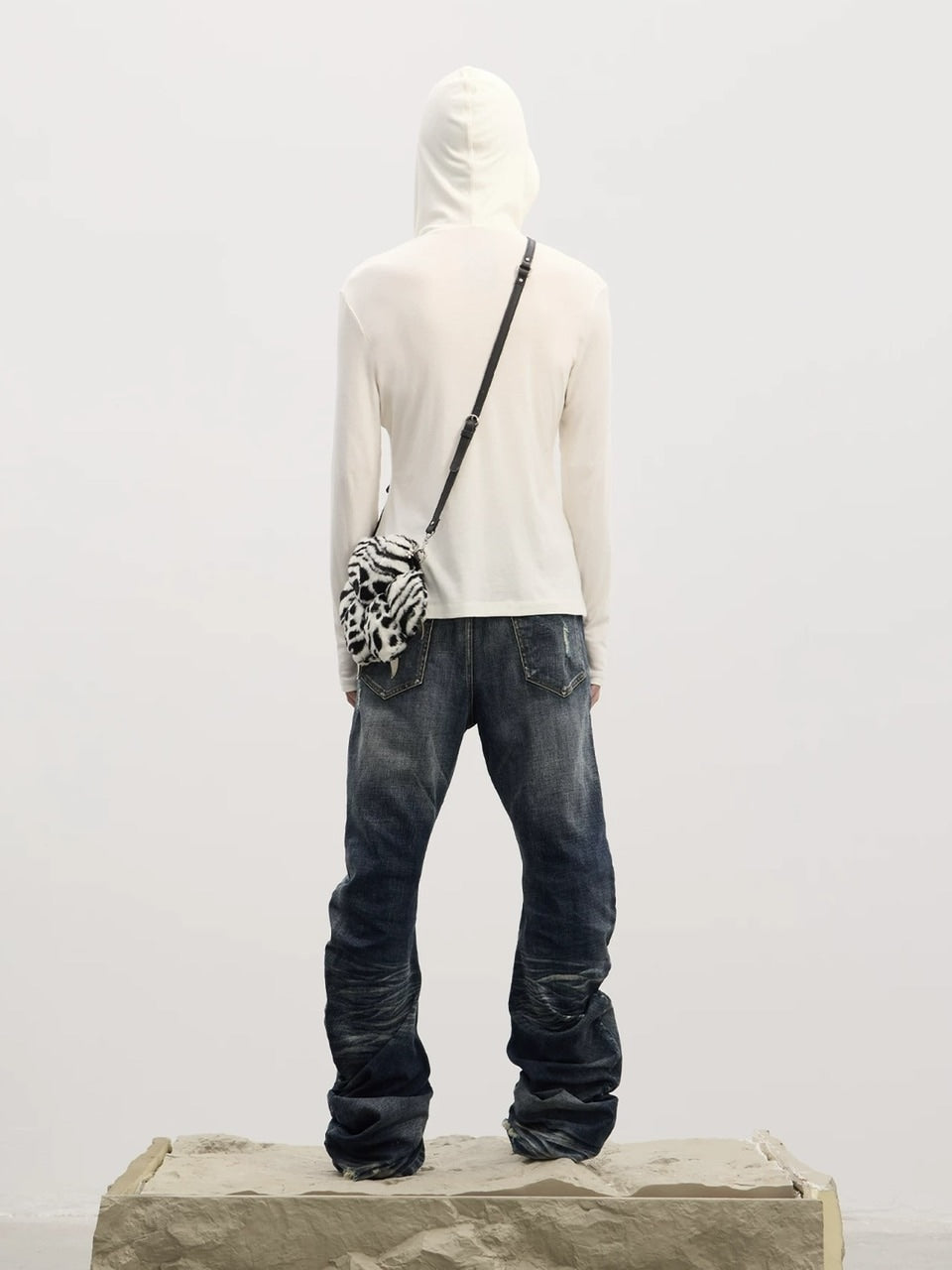 【DND4DES】Patchwork Hooded T-shirts /【ディーエヌディーフォーデス】ロゴグラフィックフード長袖Tシャツ