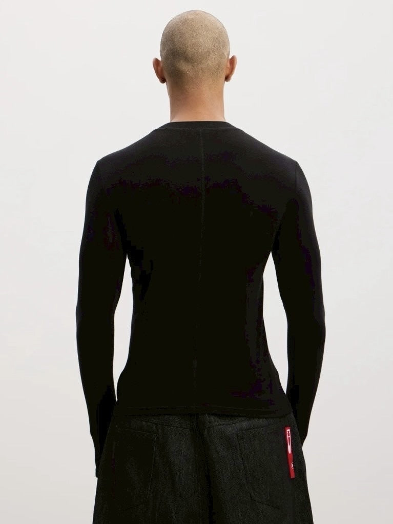 【DND4DES】Dental Wool Long Sleeve /【ディーエヌディーフォーデス】フロントデザインウール長袖Tシャツ