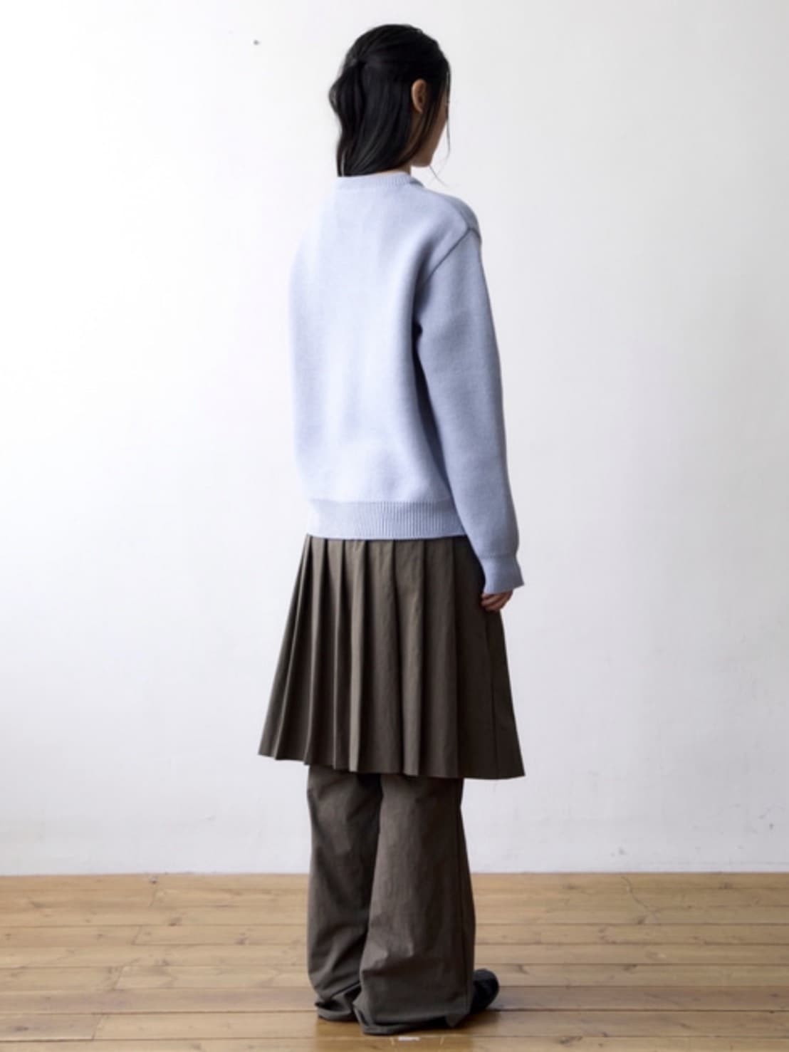 【THECOLDESTMOMENT】TCM skirt layered pants