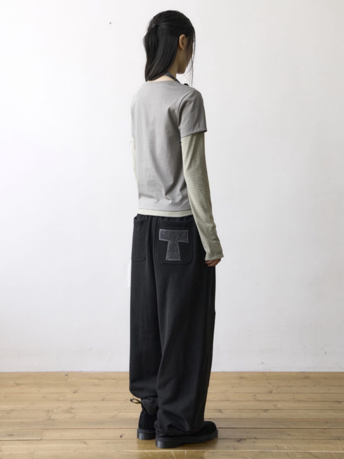 【THECOLDESTMOMENT】TCM stripe layered long sleeve