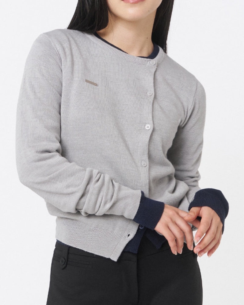 【Miseki seoul】Unbalanced knit cardigan