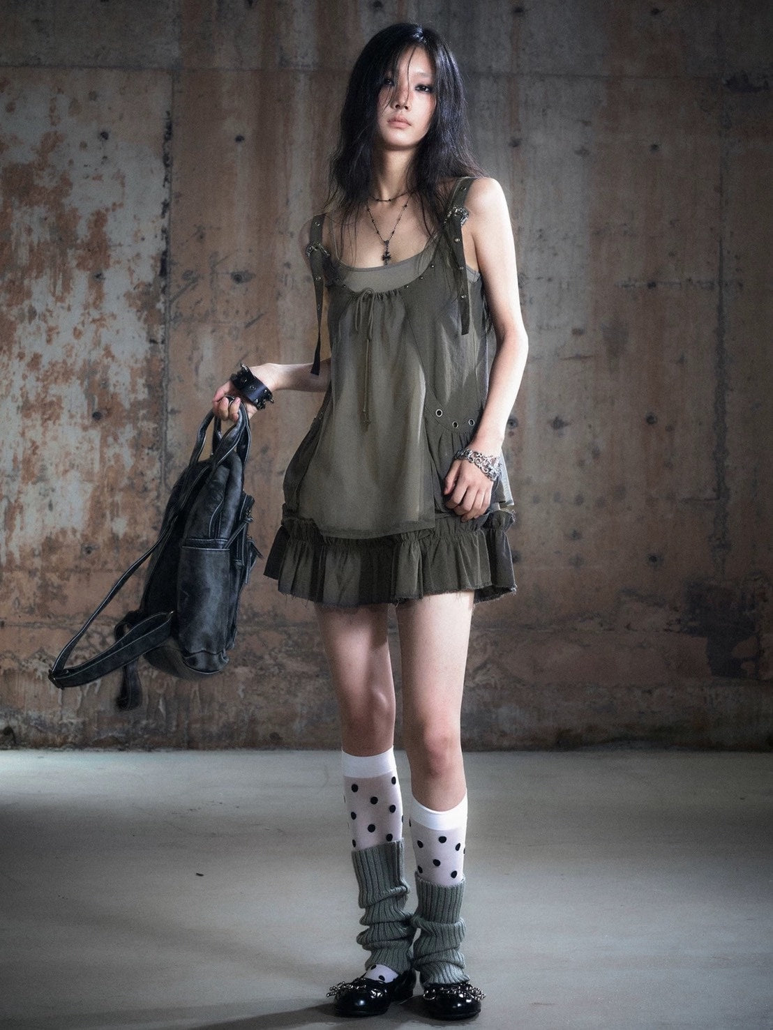 【Cest Nous】Two-piece Dress / 【セヌー】レイヤードキャミワンピース