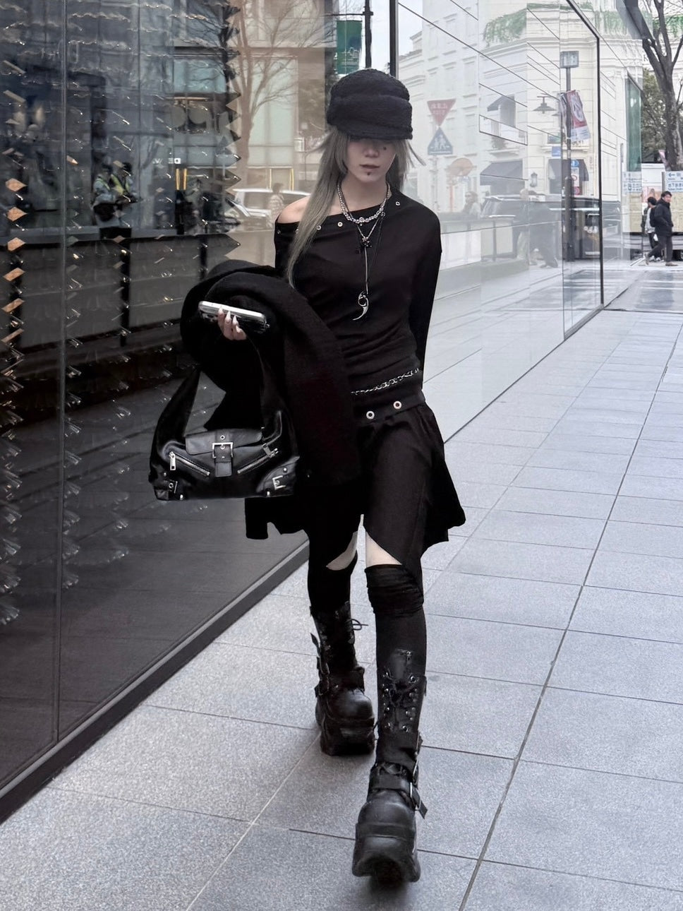 受注制【nmtc +】Eyelet midi skirt / 【チカシツプラス】アイレットミディアムスカート (2color)