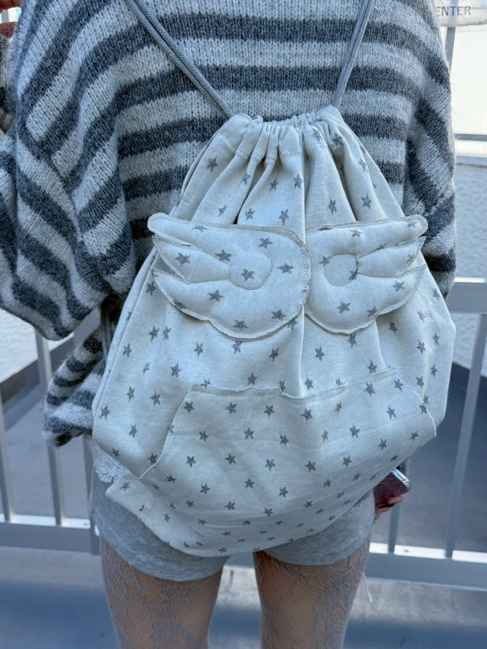 受注制【nmtc +】dot angel wing knapsack / 【エヌエムティーシープラス】ドットエンジェルウィングナップサック (3color)