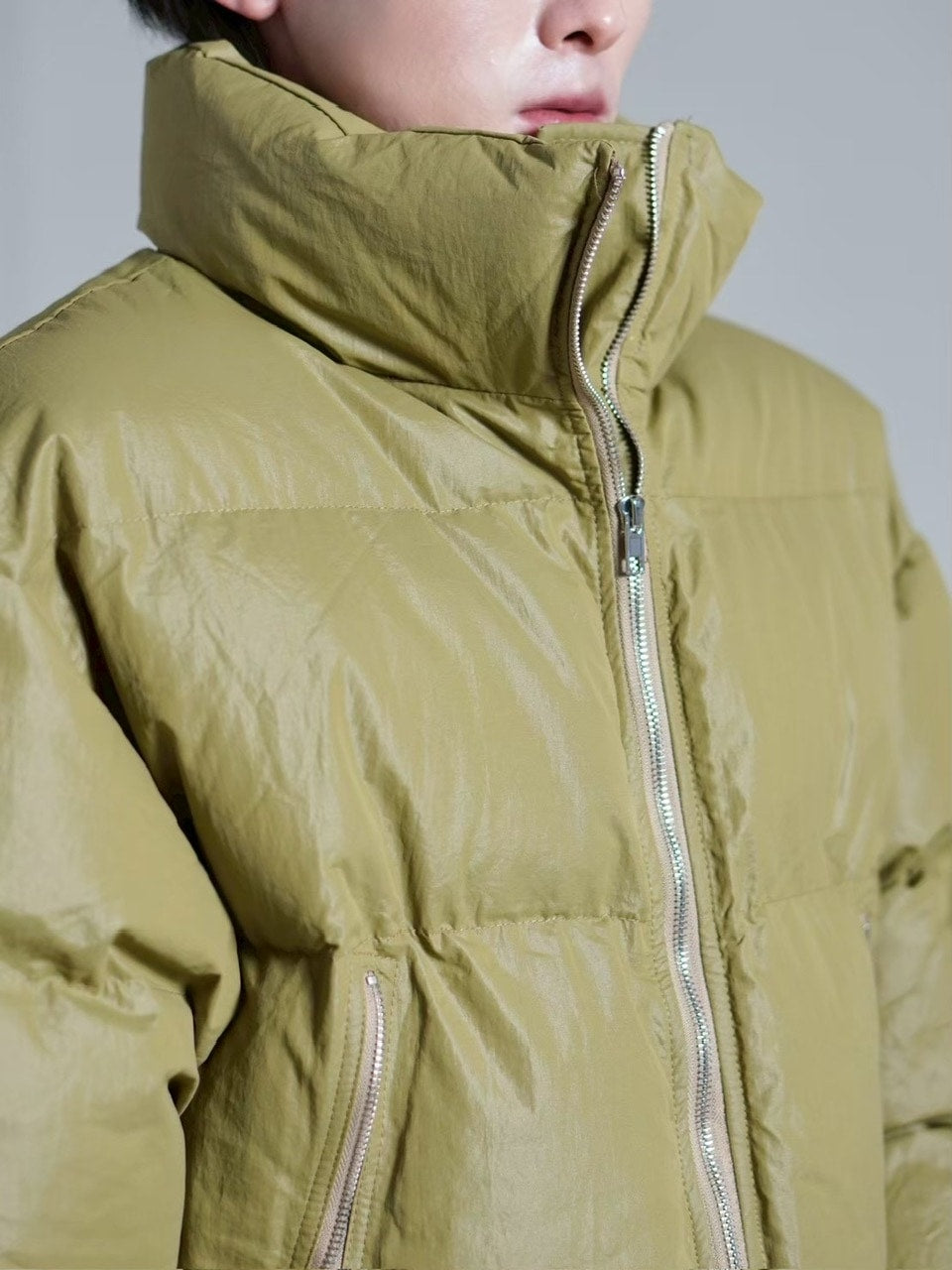 受注制【Chikashitsu +】cropped puffer jacket / 【チカシツプラス】クロップドパファージャケット (3color)