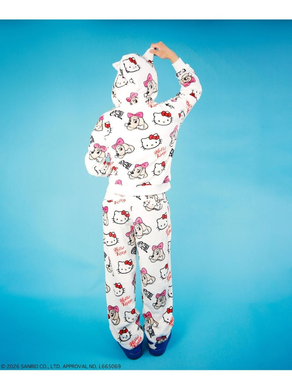 【GALFY×KITTY】ラブリーふわもこ3ピースSET UP / 【ガルフィー×キティー】総柄猫耳３ピースセットアップ