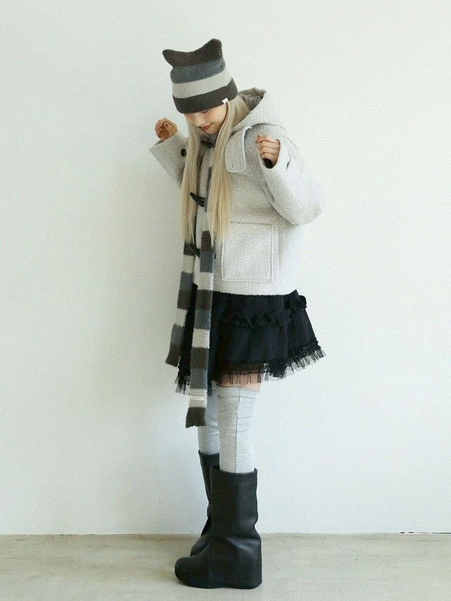 12/21 20:00 発売【Uglyshadow】CURLY DUFFLE COAT