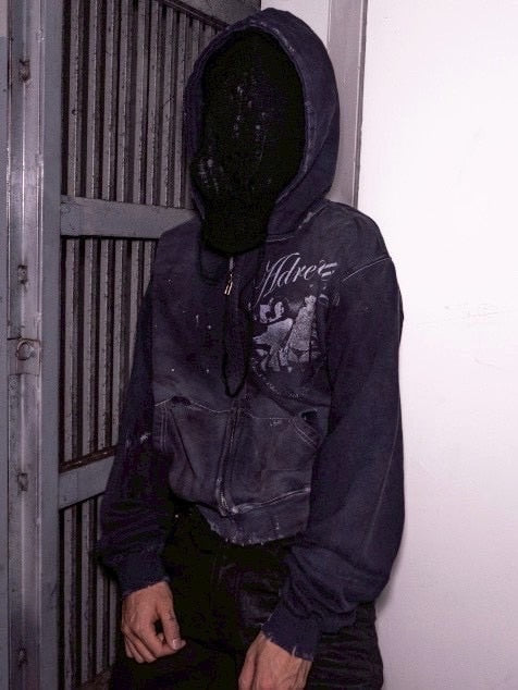 【SUNDAY OFF CLUB】ADRENALINE THRASHED ZIP HOODIE