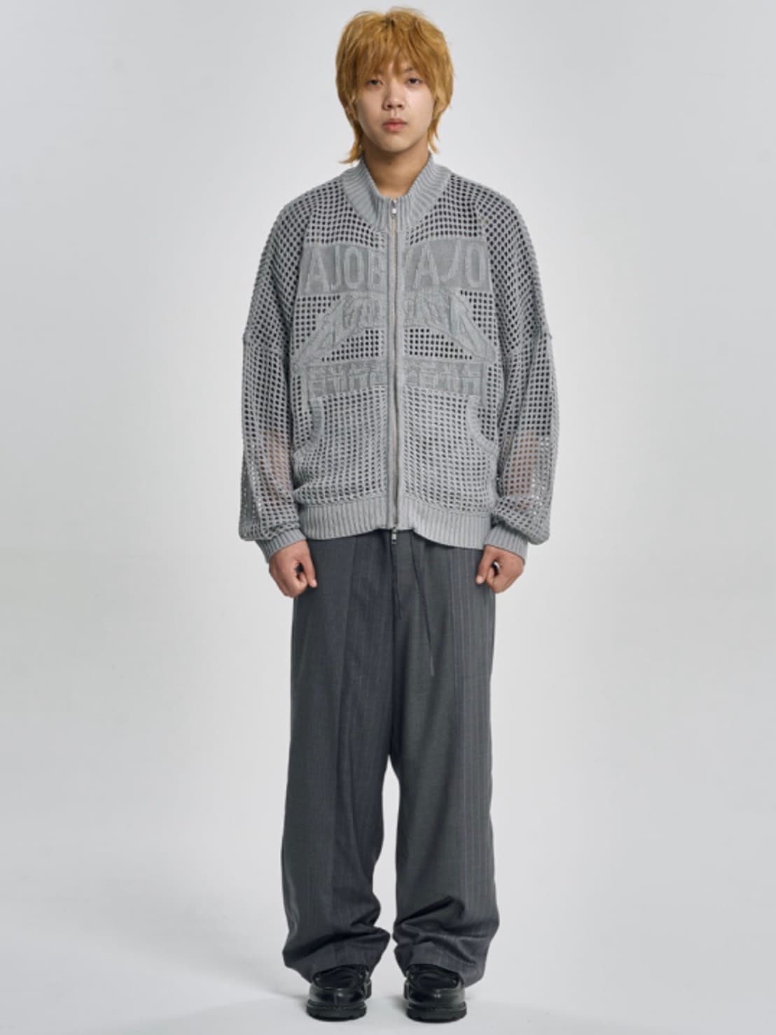 着画、物撮りまだ【AJOBYAJO】Total Logo Drop Needle Zip-Up