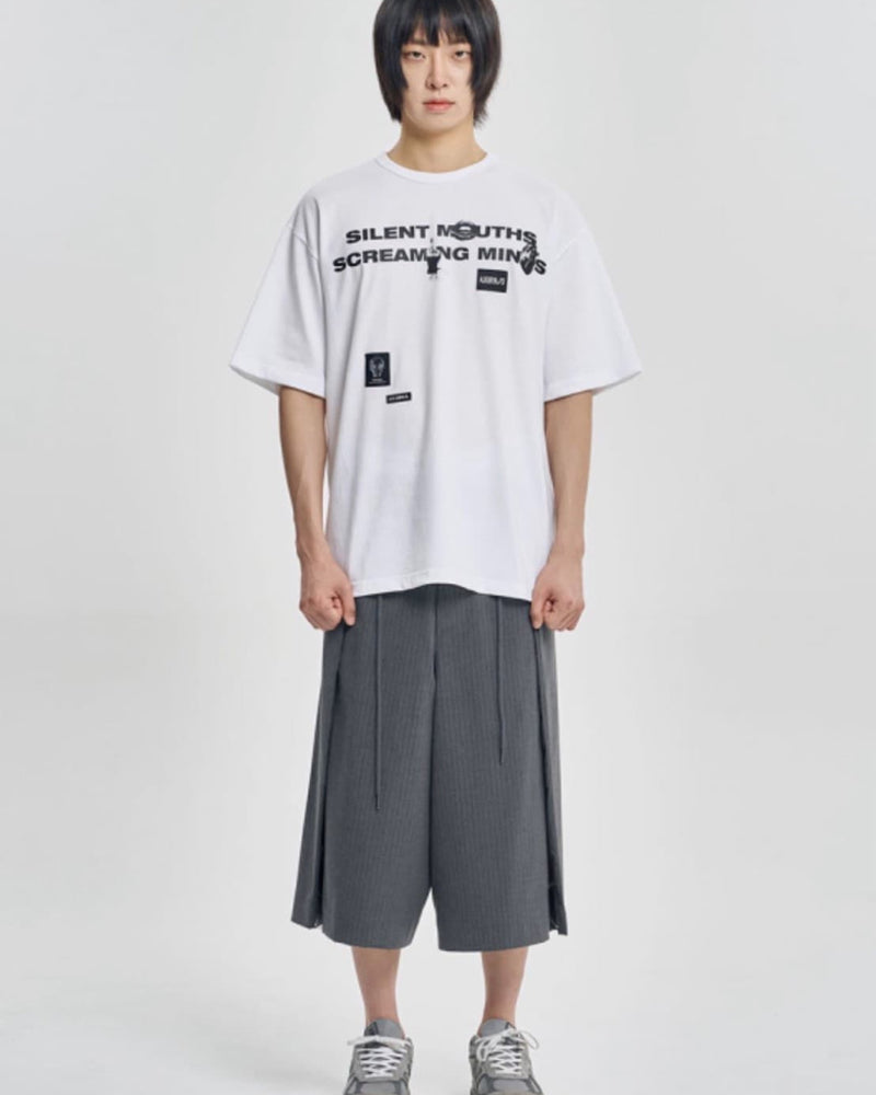 着画、物撮りまだ【AJOBYAJO】One Tuck Stripe Bermuda Pants