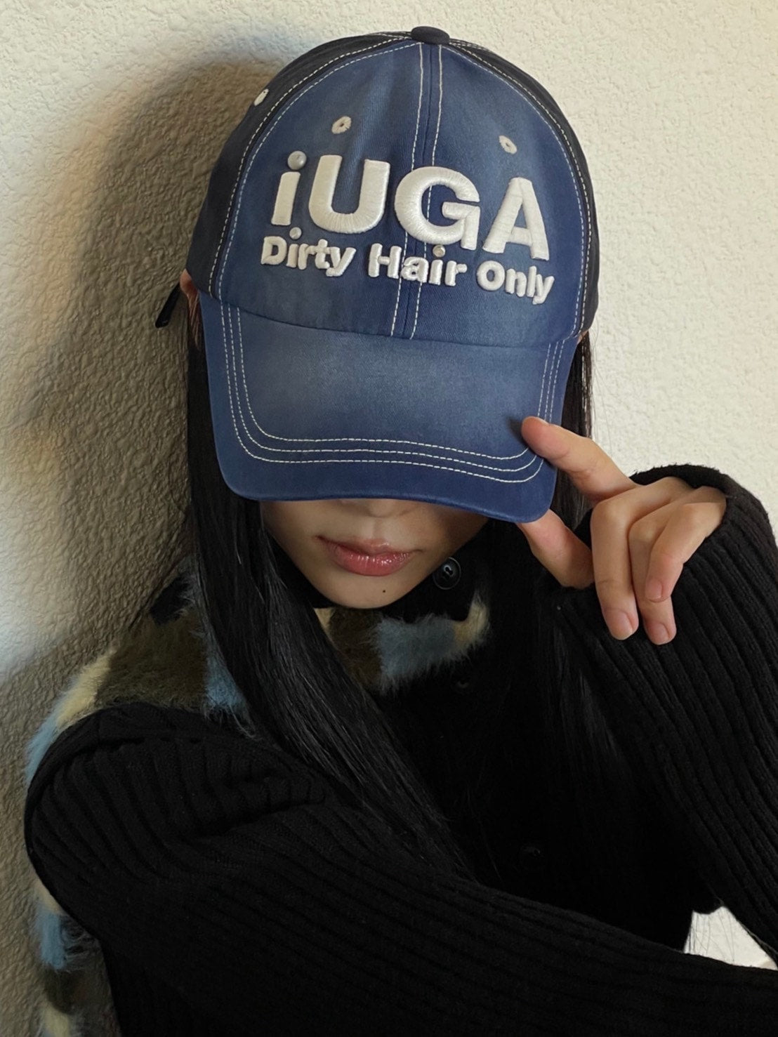 【IUGAMAKARAS】Washed Embroidery Ball Cap