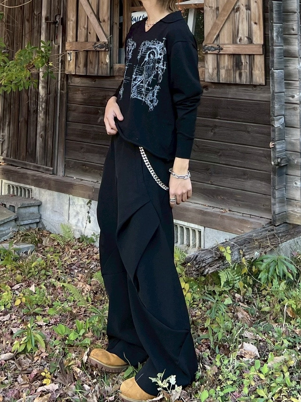 国際配送【RENOL】v neck knit polo