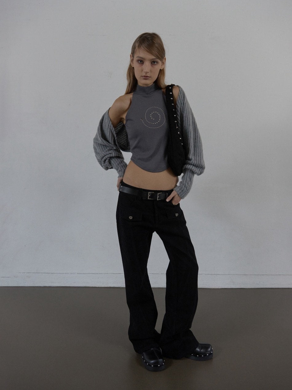 SETUP‐EXE】SUEDE STUDDED SHOULDER BAG / 【セットアップエグゼ