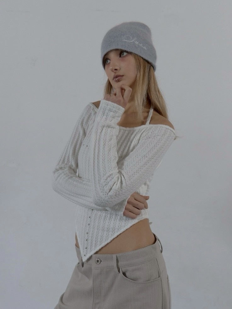 【SETUP‐EXE】ANGORA LOGO BEANIE / 【セットアップエグゼ】アンゴラロゴビーニー