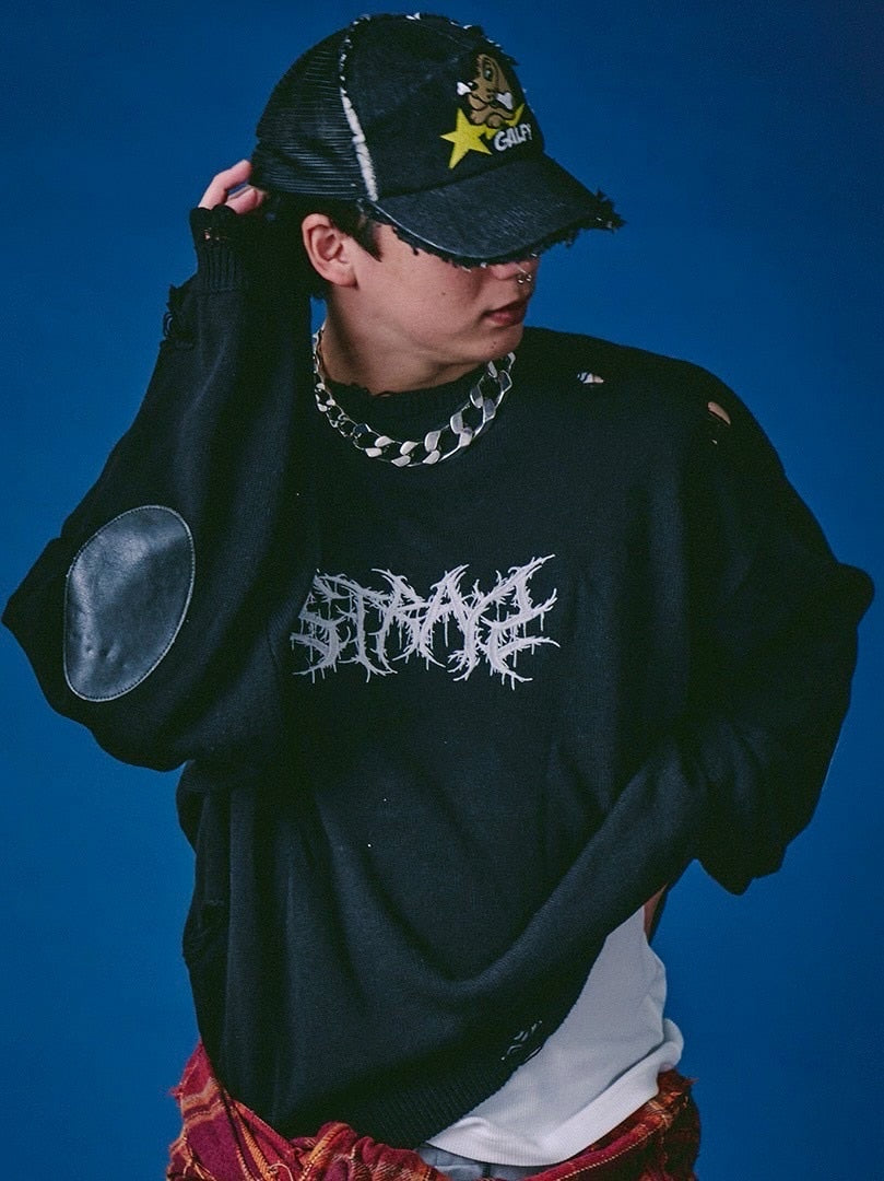GALFY(ガルフィー) バチバチピアスニット - Black GALFY】バチバチピアスニット – PRESSING WEB SHOP