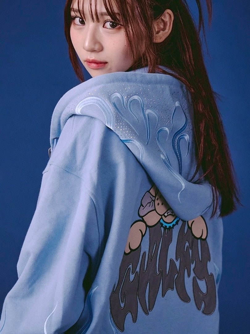 【GALFY】ファイヤーピカピカZIPパーカー / 【ガルフィー】ファイヤーピカピカZIPパーカー