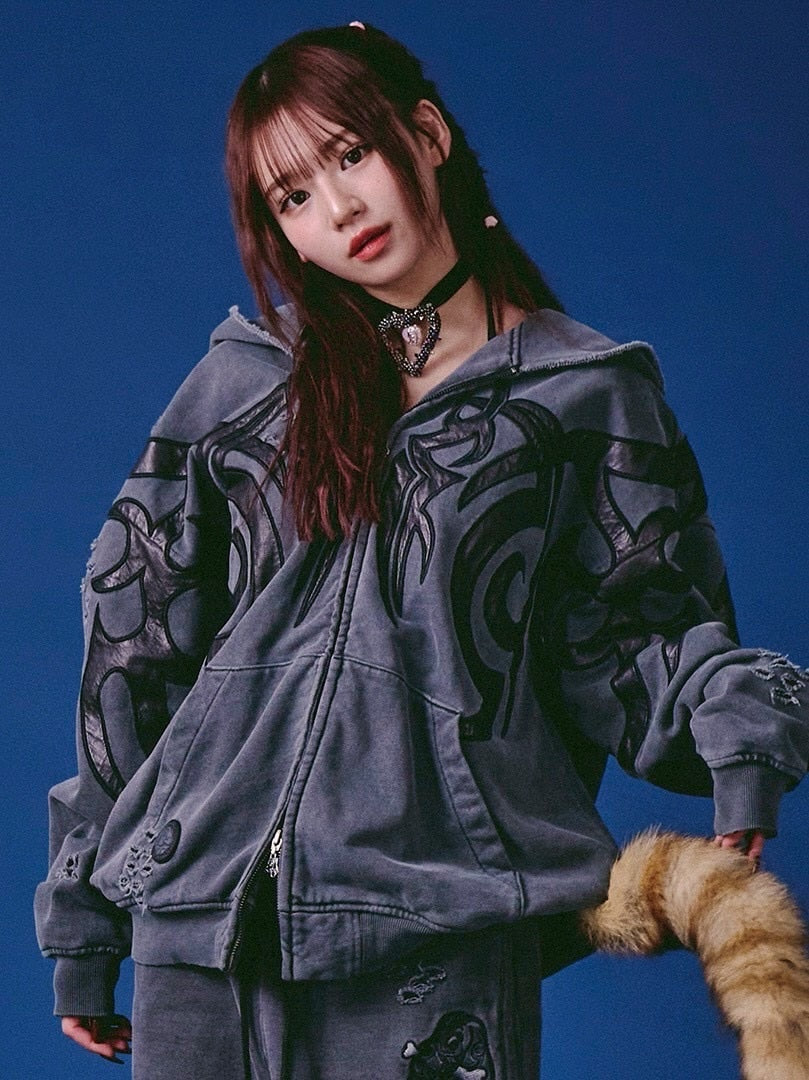 【GALFY】汚れ部族パーカー / 【ガルフィー】汚れ部族パーカー