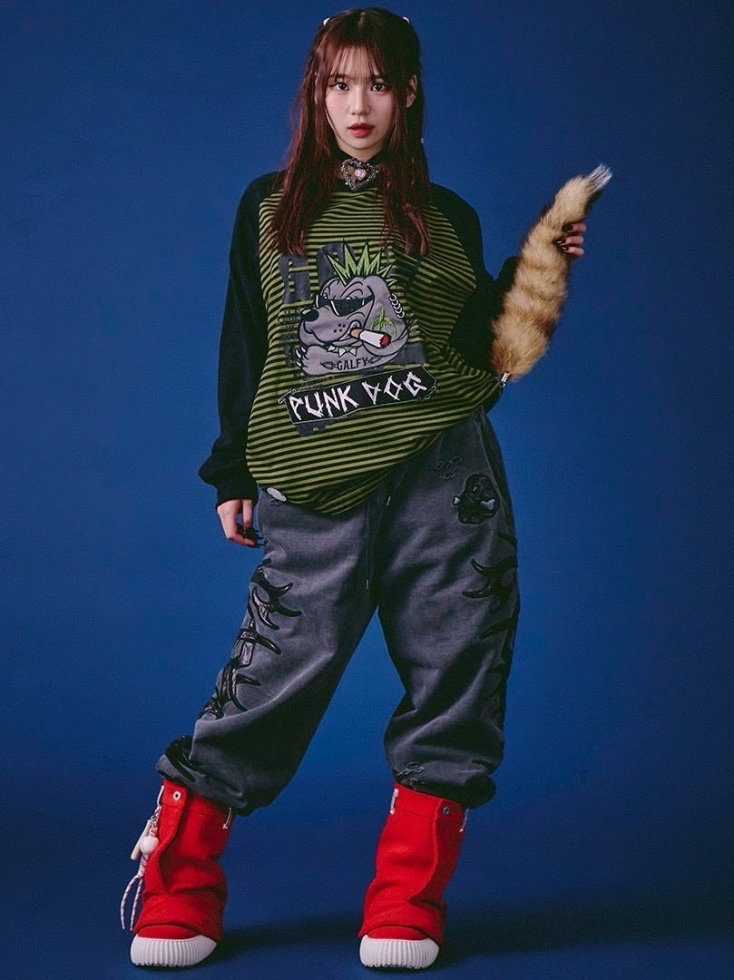 【GALFY】汚れ部族スウェットパンツ / 【ガルフィー】汚れ部族スウェットパンツ