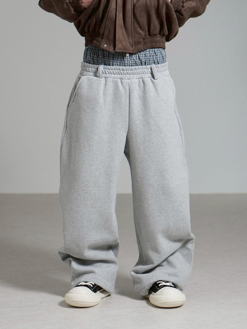 受注制【Chikashitsu +】layered heavy sweat pants / 【チカシツプラス】レイヤードヘビースウェットパンツ (2color)