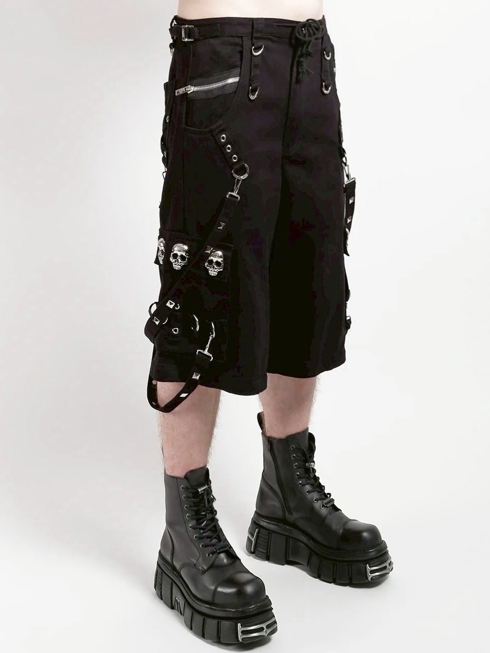 【TRIPP nyc】SKULL STUD DENIM DARK STREET PANT[BD3691M] / 【トリップ ニューヨーク 】ボンテージスカルスタッズデニムパンツ