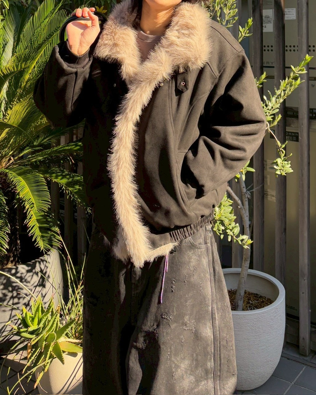 受注制【nmtc +】mouton fur jacket / 【エヌエムティーシープラス】ムートンファージャケット (2color)