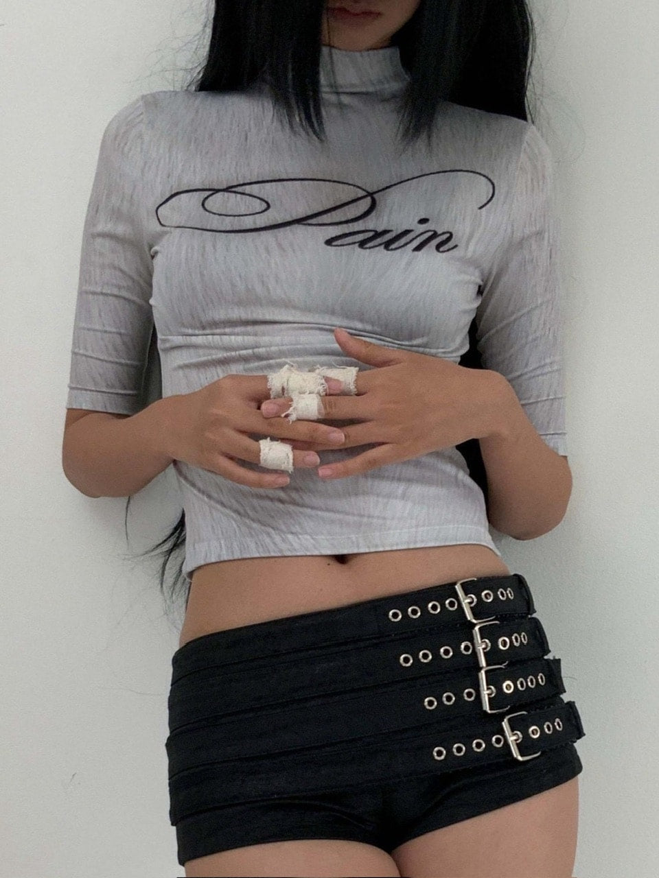 【bonnae】Pain mock neck top