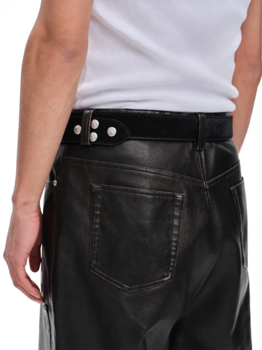 【The Boy Has No Patience】TBHNP LUMINOUS DAWN DOUBLE-HEADED EAGLE CRACKED BELT / 【ザボーイハズノーペーシェンス】ダブルヘッドイーグルベルト