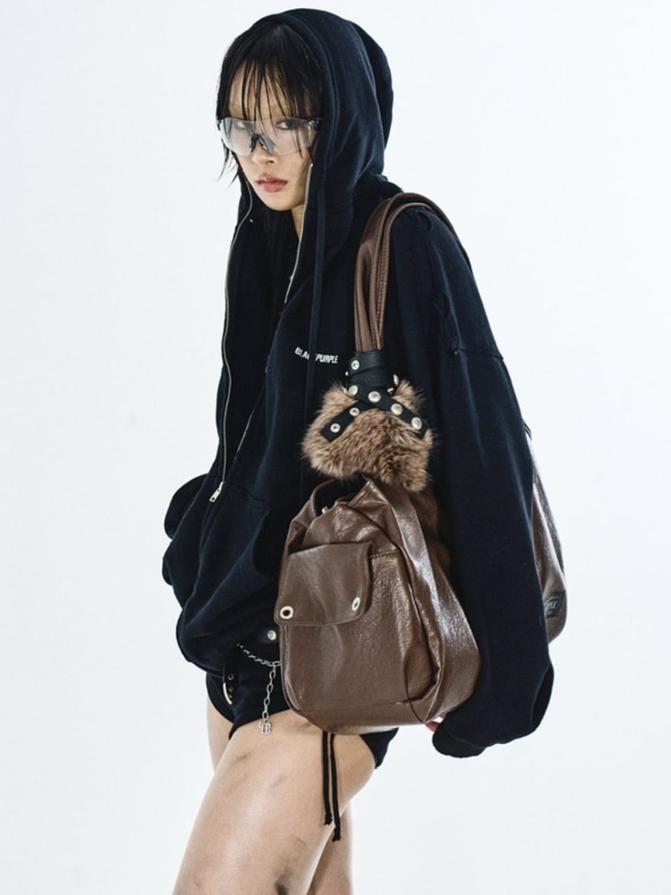 【BLACK PURPLE】Layer Snap Belt