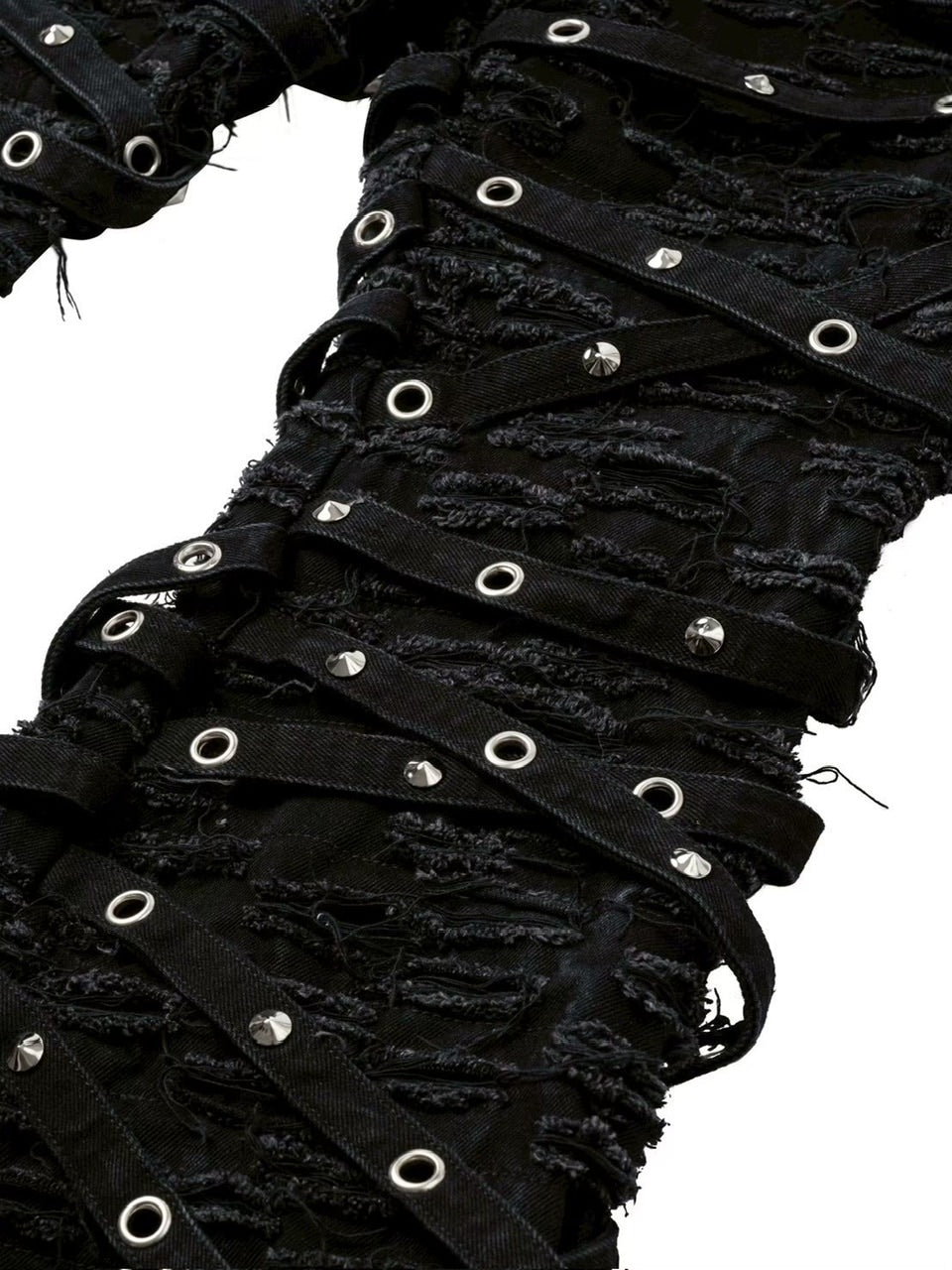 2/28 20:00 発売【UNIZ】Chainwrape Pants / 【ユニズ】アイレットチェーンデニムフレアパンツ