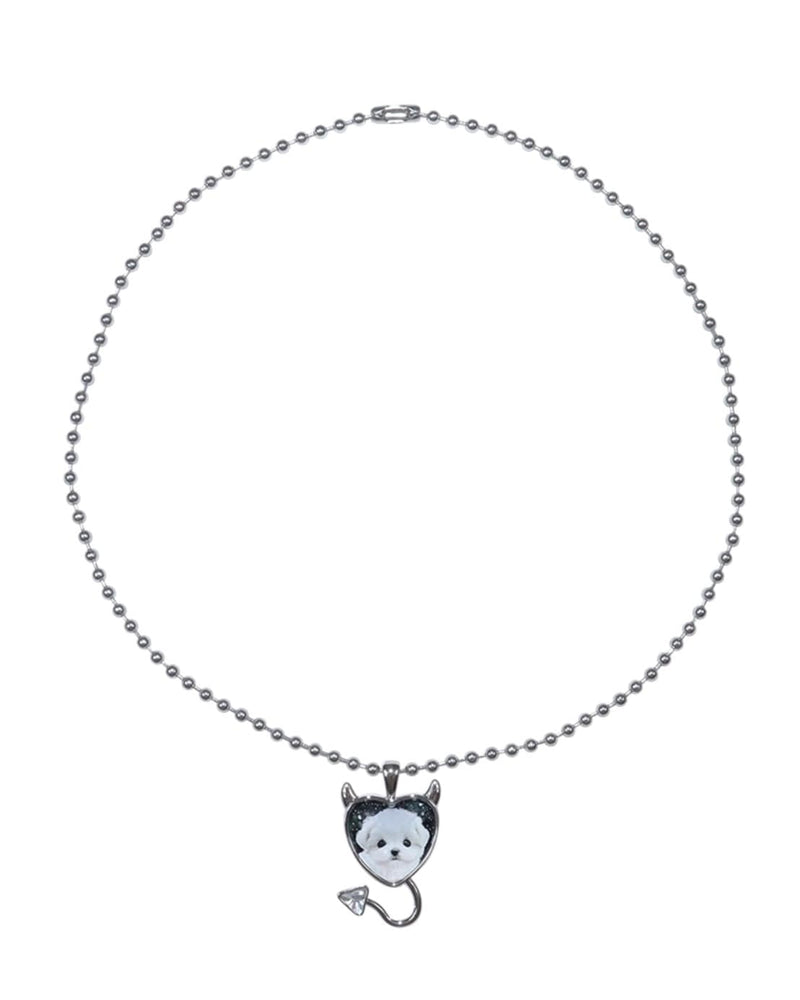 【HURJABOYACC】DEVIL HEART CHAIN NECKLACE PUPPY