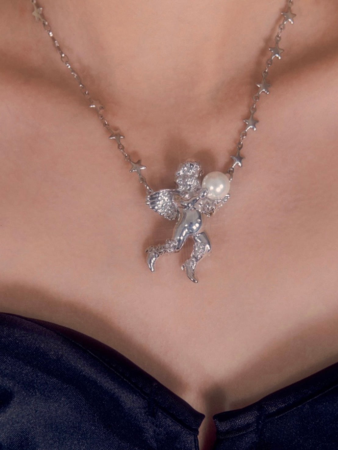 【HURJABOYACC】ANGEL WITH CHAIN CHAIN NECKLACE