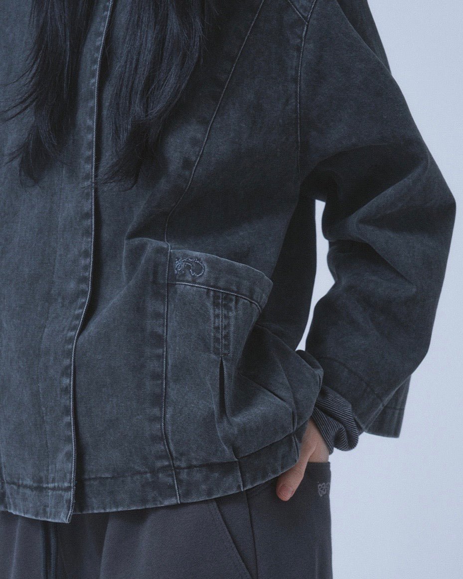 【TUOMIO】WASHED CAPE JACKET