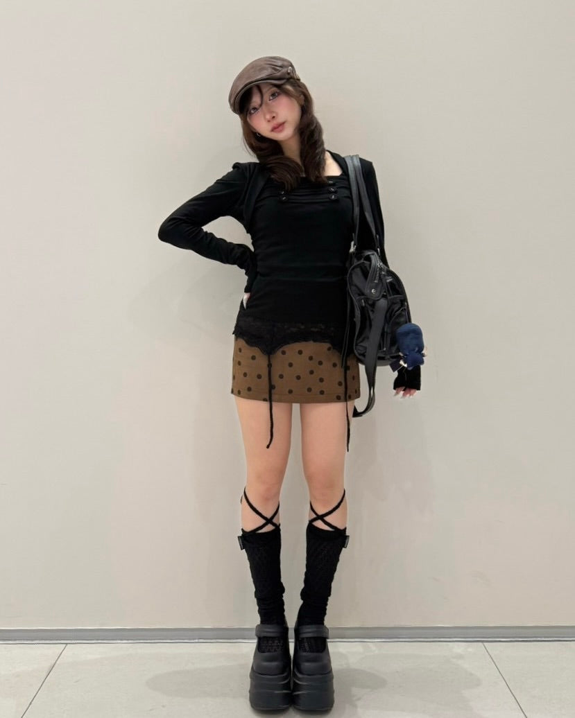 大阪店 WEB限定 受注制【Never mind the XU】Noir Napoleon Long Sleeve Tee