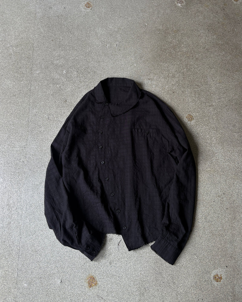 予約制【Lee fi Ne】Offset Sheer Check Shirt