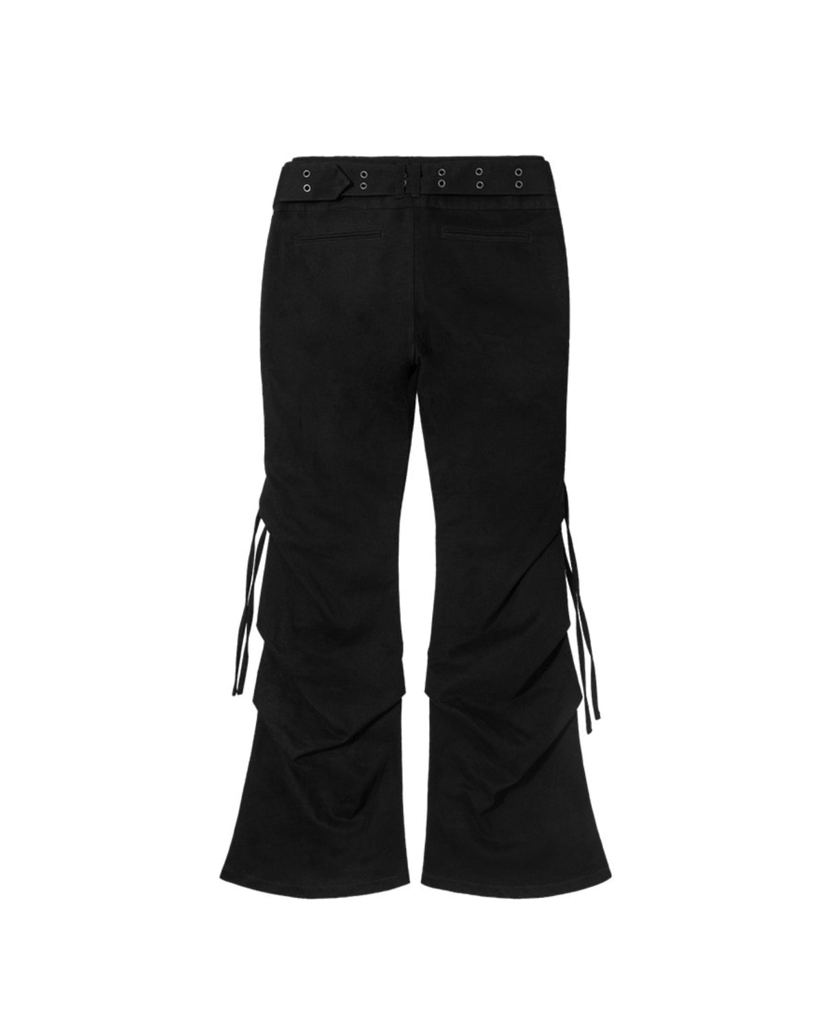 【FANCY CLUB】BELTED FLARE SHIRRING PANTS