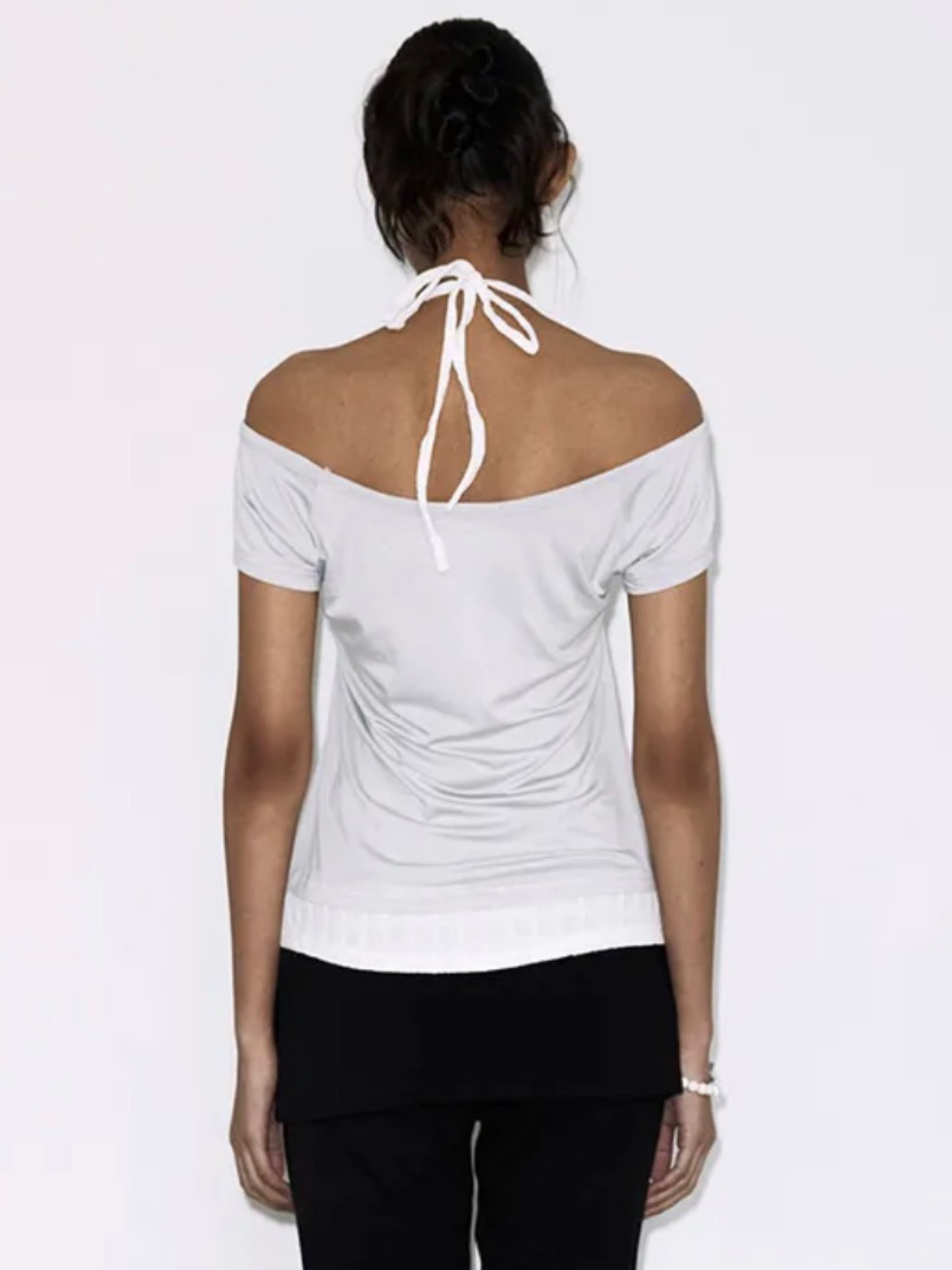 【FANCY CLUB】ROSY HALTER OFF-SHOULDER TOP